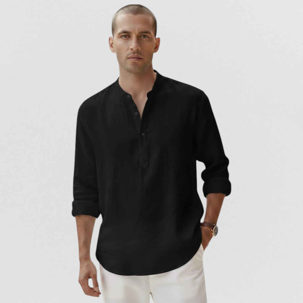 Chemise en lin et coton