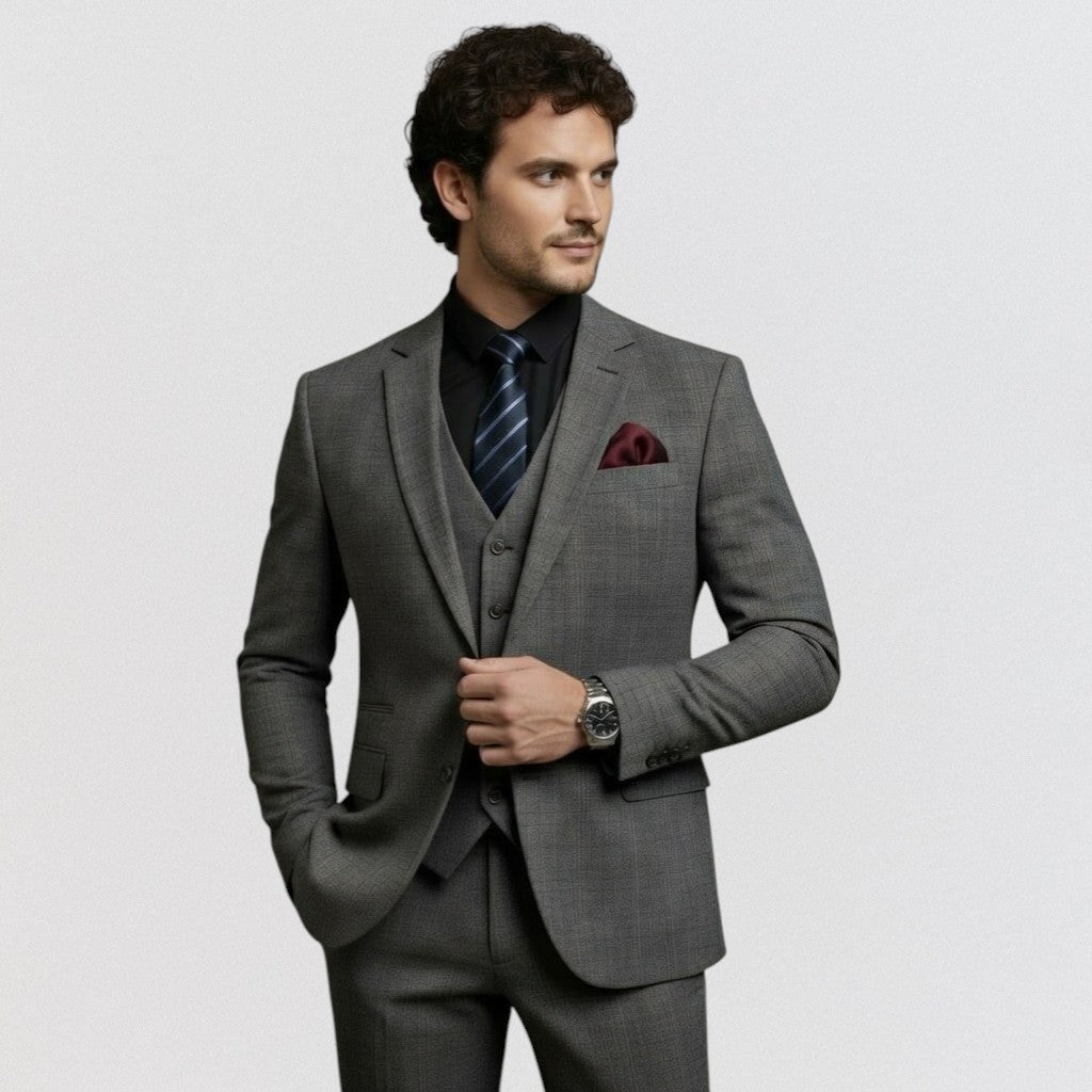 Costume trois pièces à Carreaux Style britannique