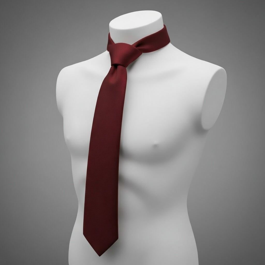 Cravate Bordeaux Coton Simple