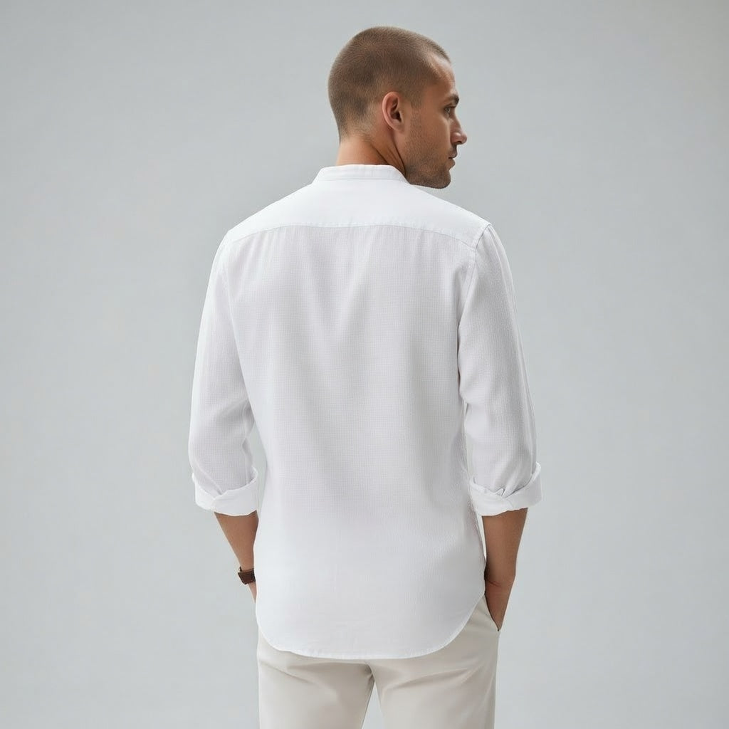 Chemise en lin et coton