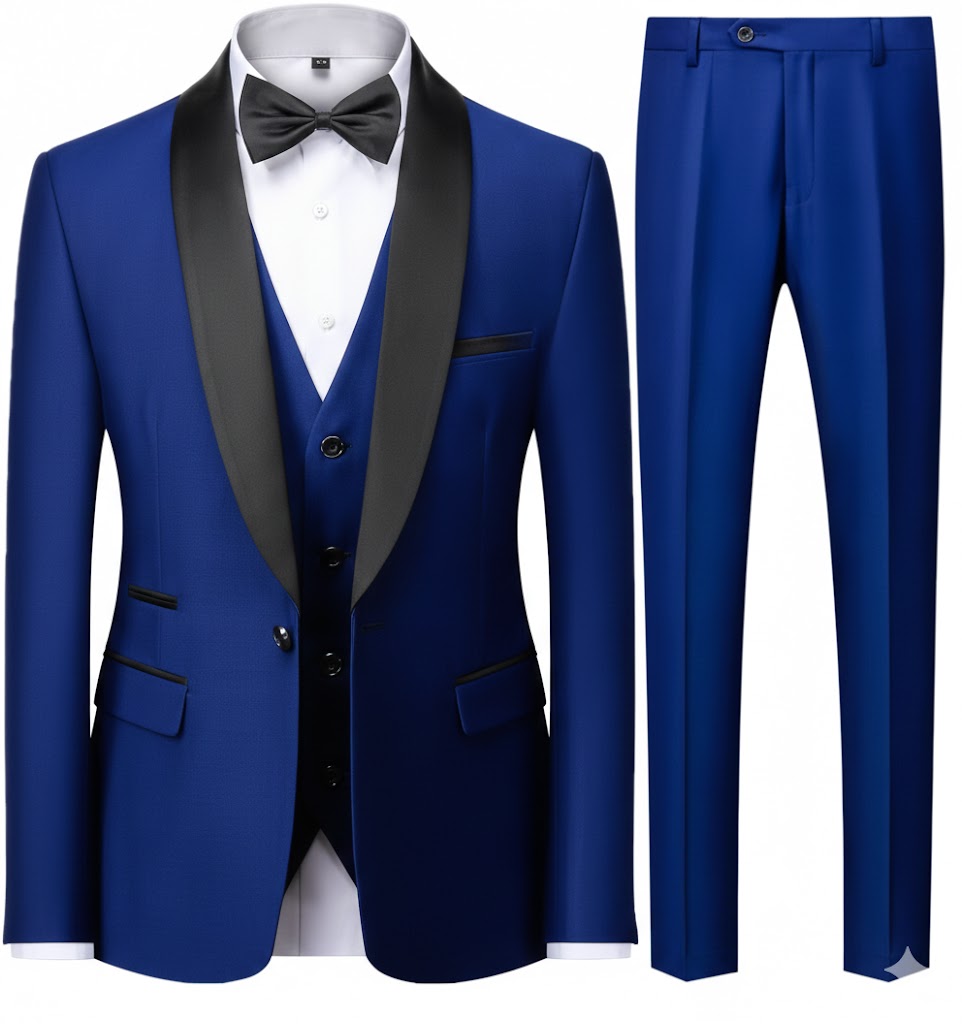 smoking  Bleu Trois Pièces