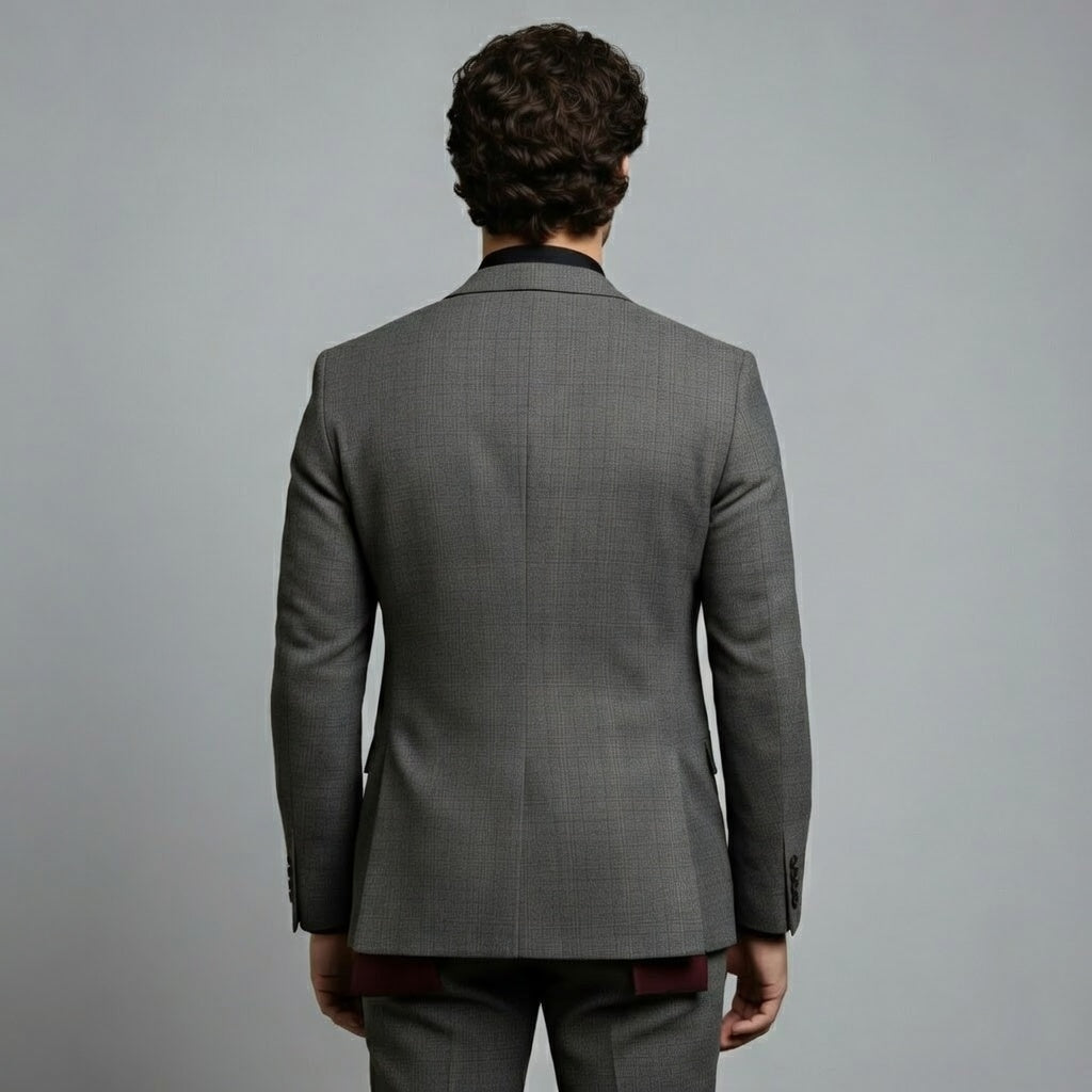 Costume trois pièces à Carreaux Style britannique