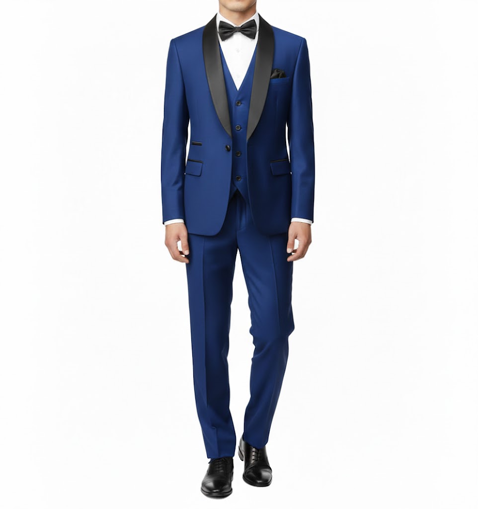 smoking  Bleu Trois Pièces