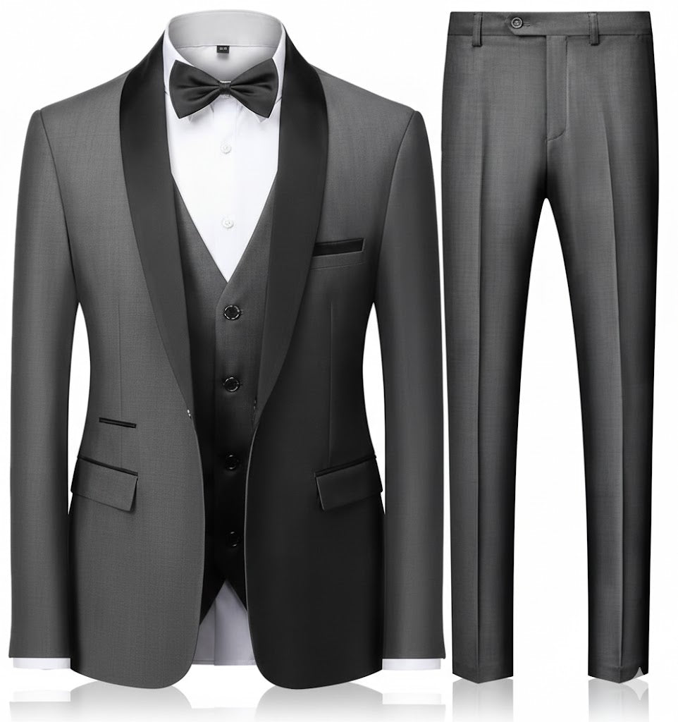 smoking Gris Trois Pièces