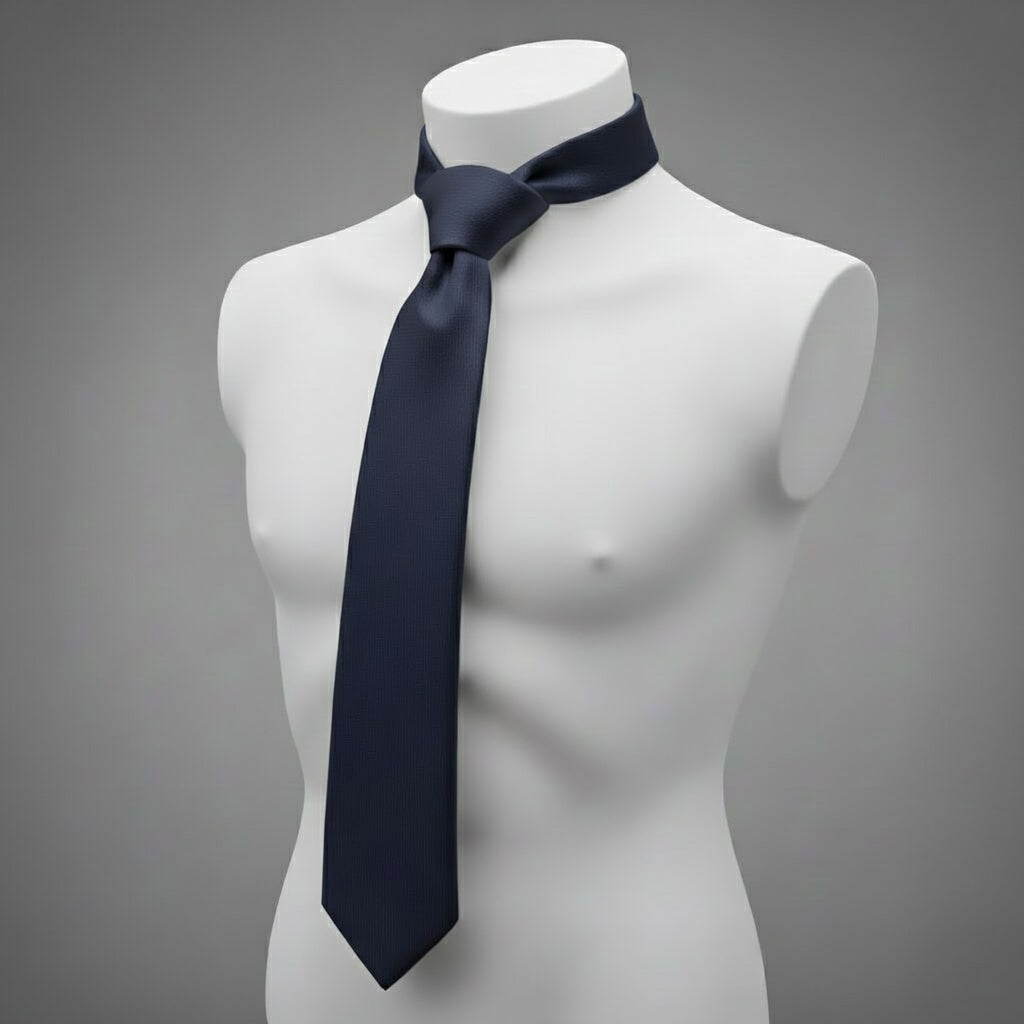 Cravate Bleu Marine Coton Simple