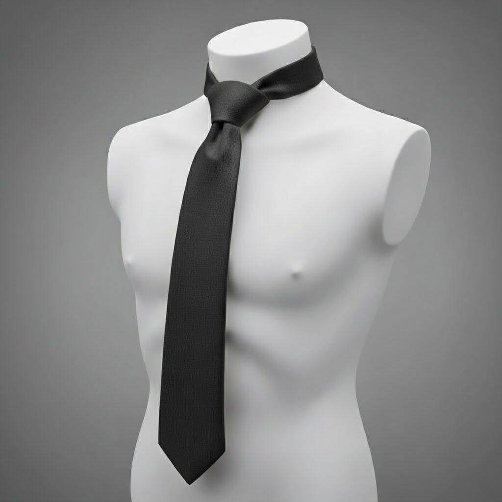 Cravate Gris Foncé Coton Simple