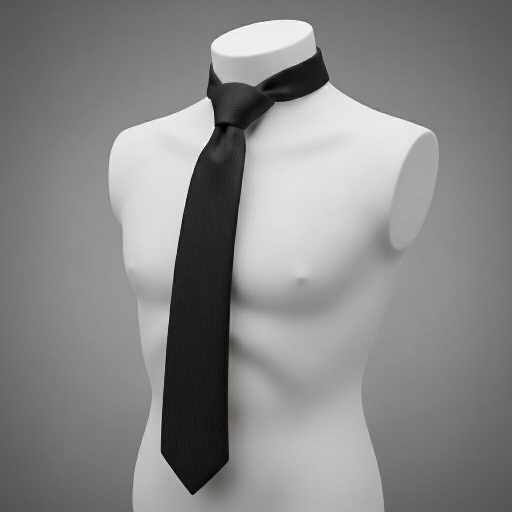 Cravate Noir Coton Simple