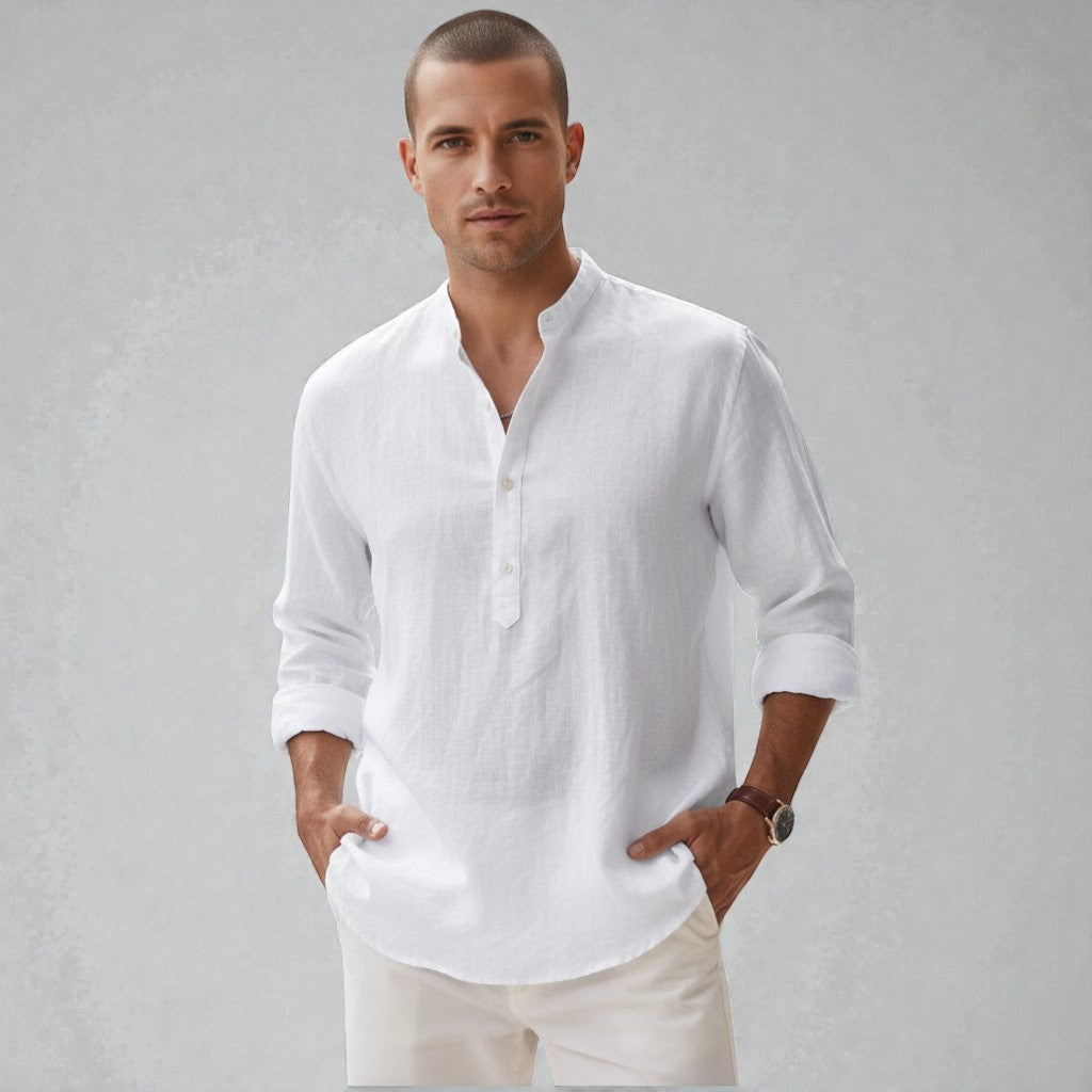 Chemise en lin et coton